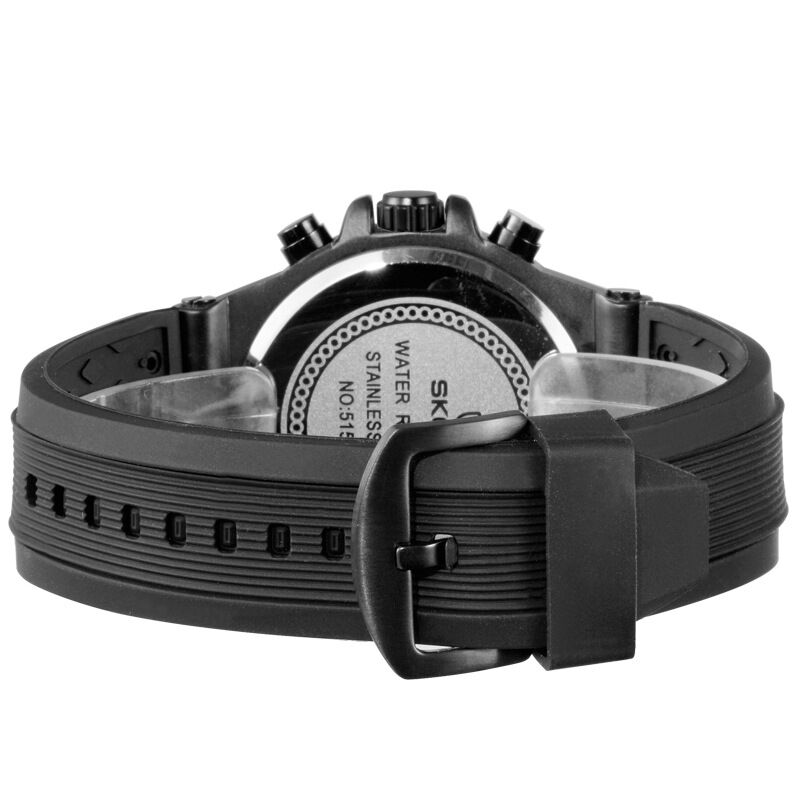 5154EG SKONE Quartz Movement Silicone Band Waterproof Watch
