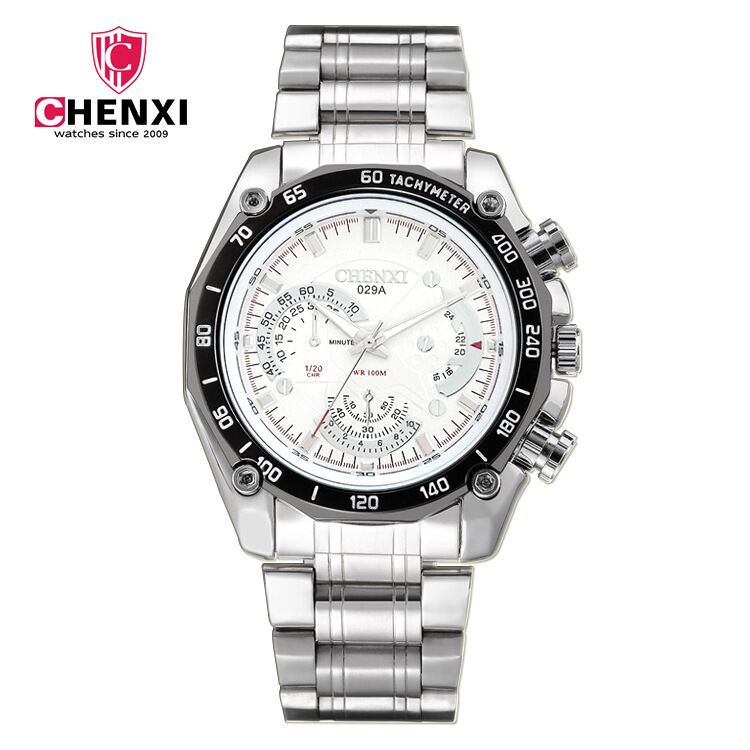 702029A CHENXI Stainless Steel Band Quartz Movement Watch