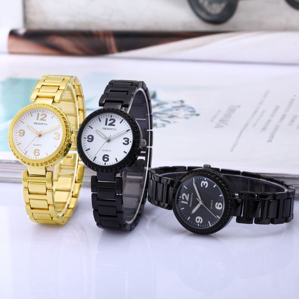 702RE017 REBIRTH Stainless Steel Band Quartz Movement Casual Watch