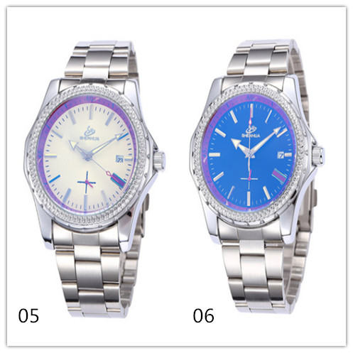 7032018B SH Stainless Steel/Silicone Band Automatic Movement Casual Watch