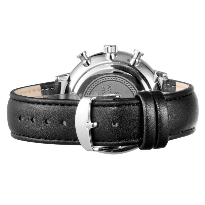 9456EG SKONE Quartz Movement PU Leather Band Date Sport Waterproof Watch