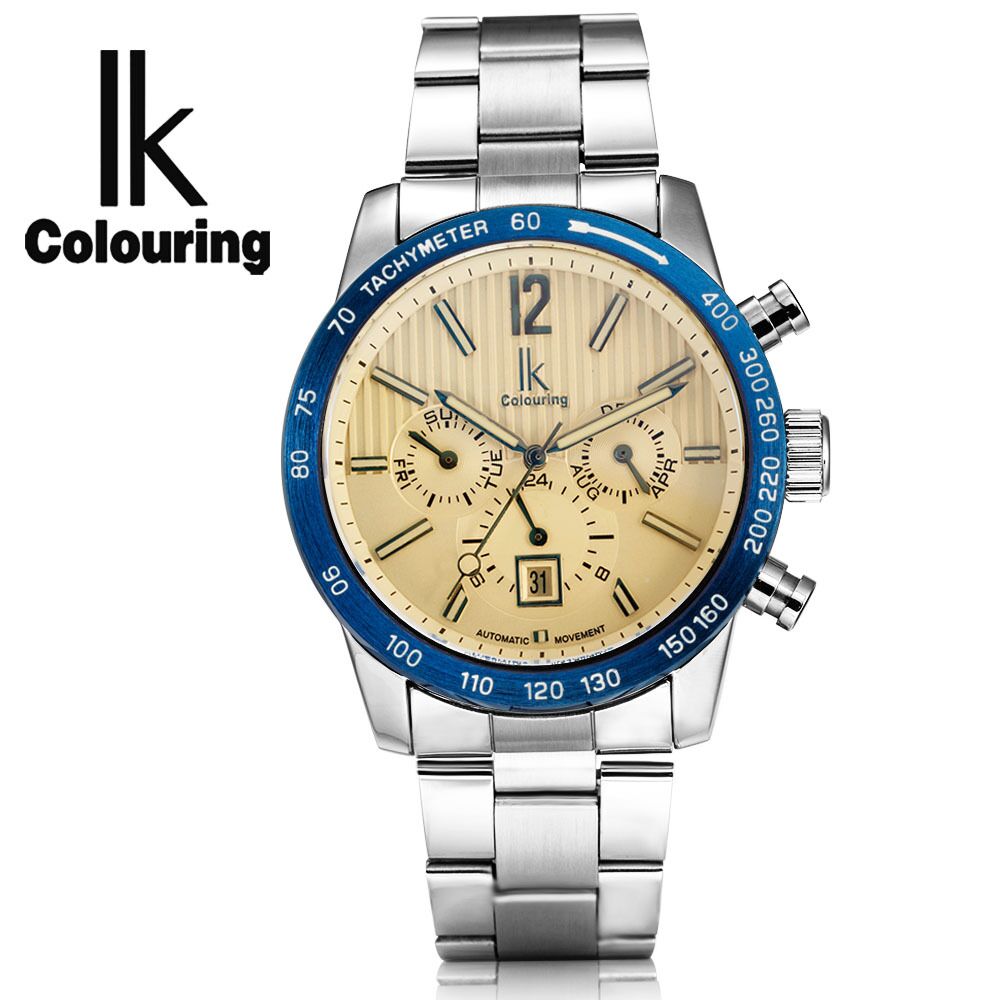 98203G IK Stainless Steel Band Automatic Movement Waterproof Watch