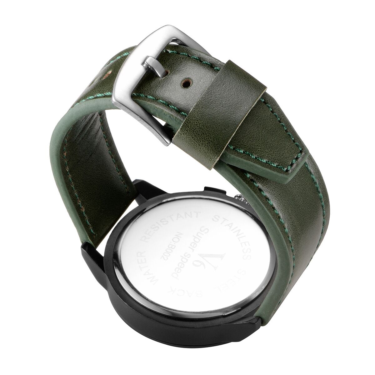 B002 V6 Quartz Movement Silicone Band/Leather Band Watch
