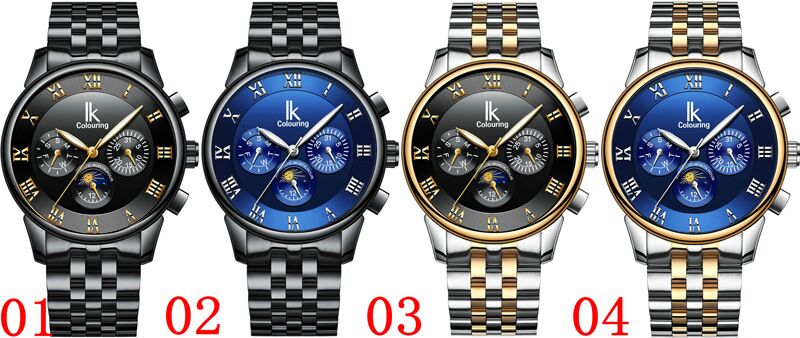 K013 IK COLOURING Stainless Steel Band Automatic Movement Waterproof Watch