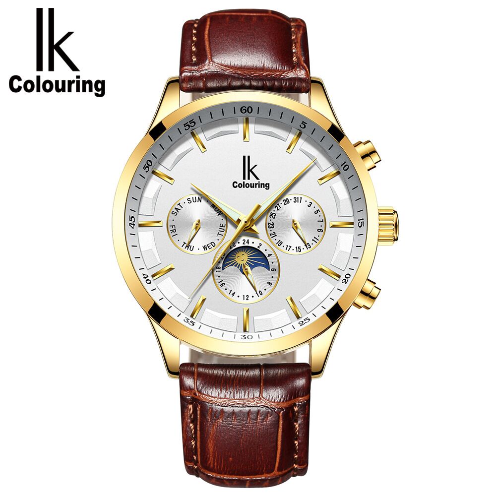 K015 IK Stainless Steel Band/leather Band Automatic Movement Watch