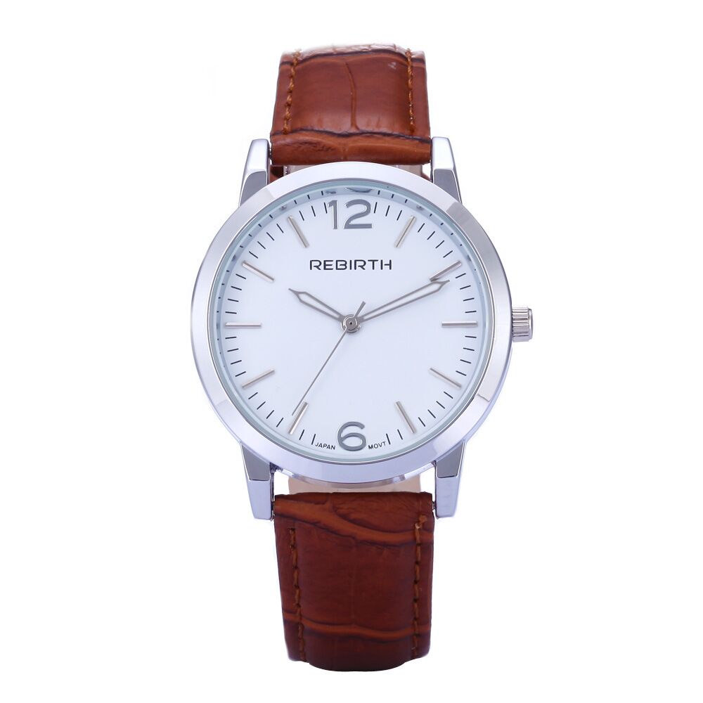 RE029  REBIRTH Leather Band Waterproof Watch