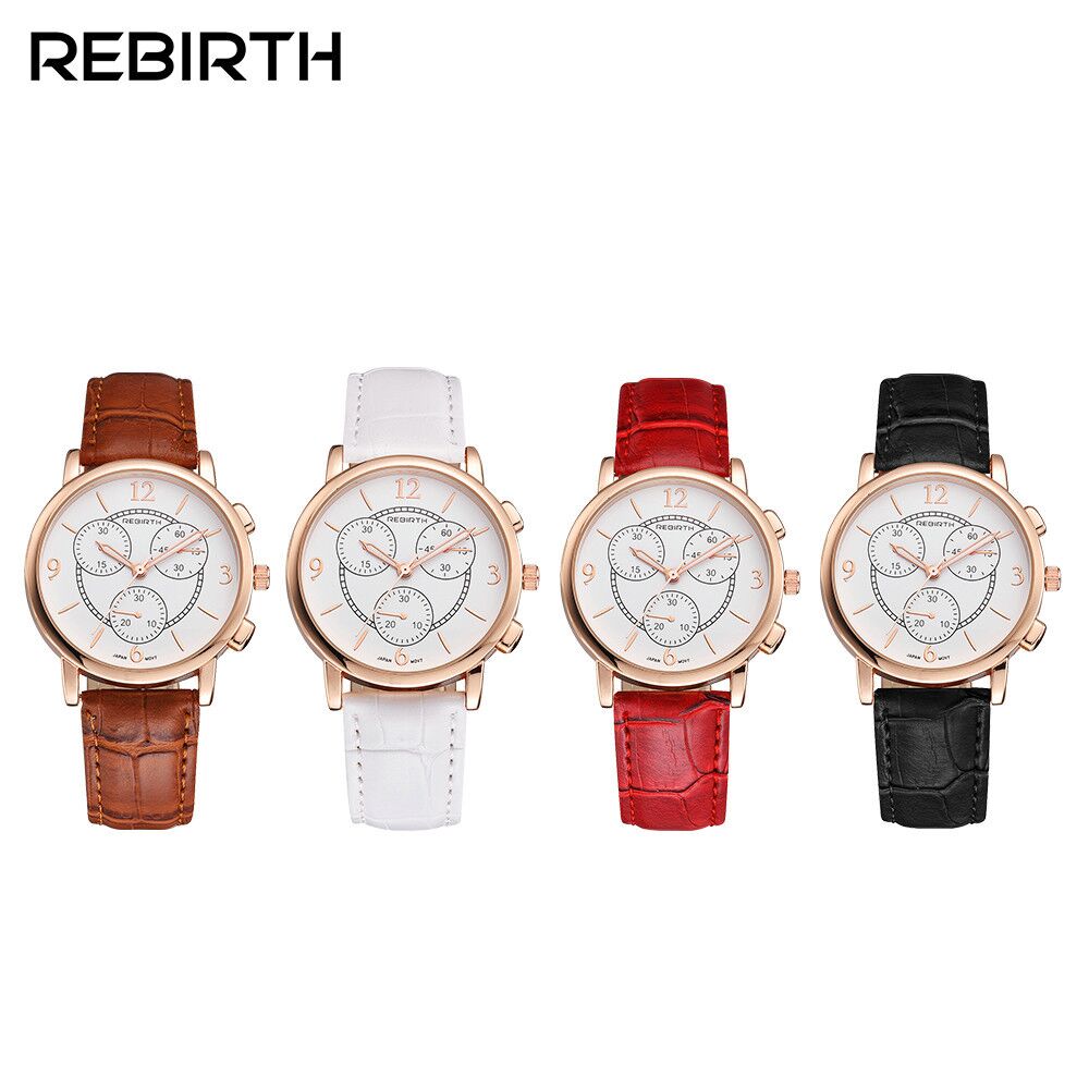RE033 REBIRTH Quartz Leather Band Watch