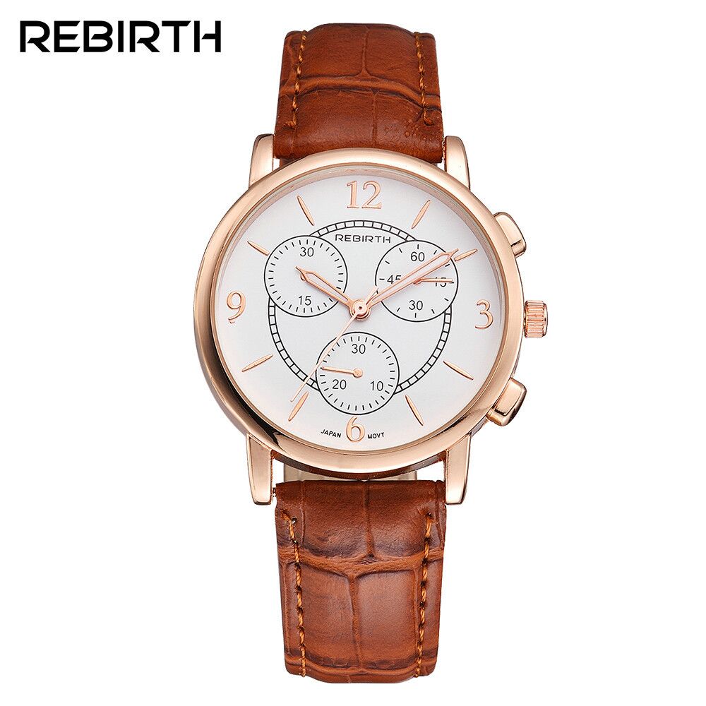 RE033 REBIRTH Quartz Leather Band Watch