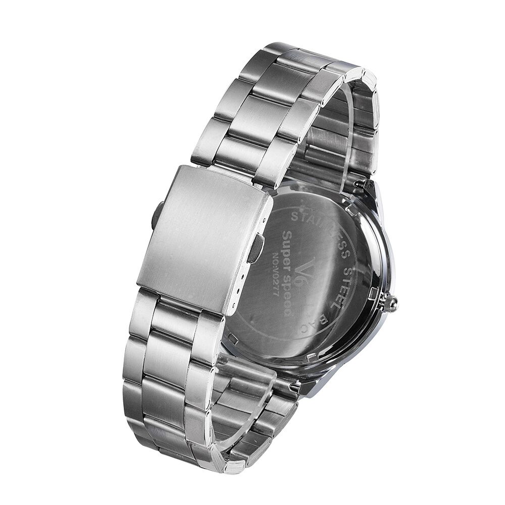 V0277 V6 Stainless Steel Band Quartz Movement Watch