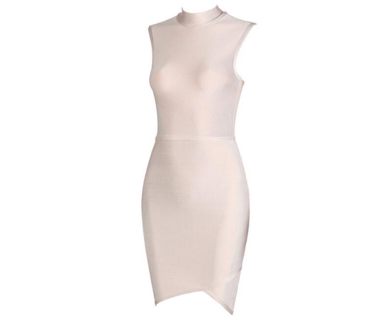 Premium Bandage Elegance Round Collar Sleeveless Dress