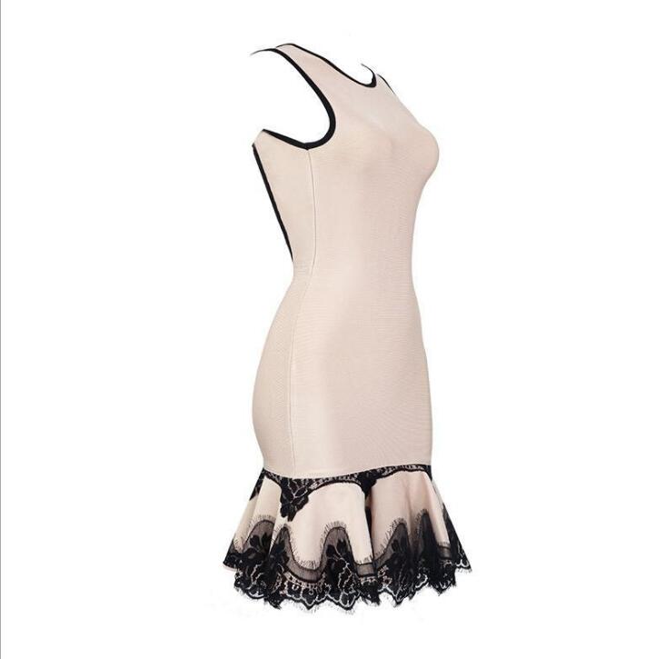 Premium Bandage Elegance Lace Sleeveless Fishtail Skirt