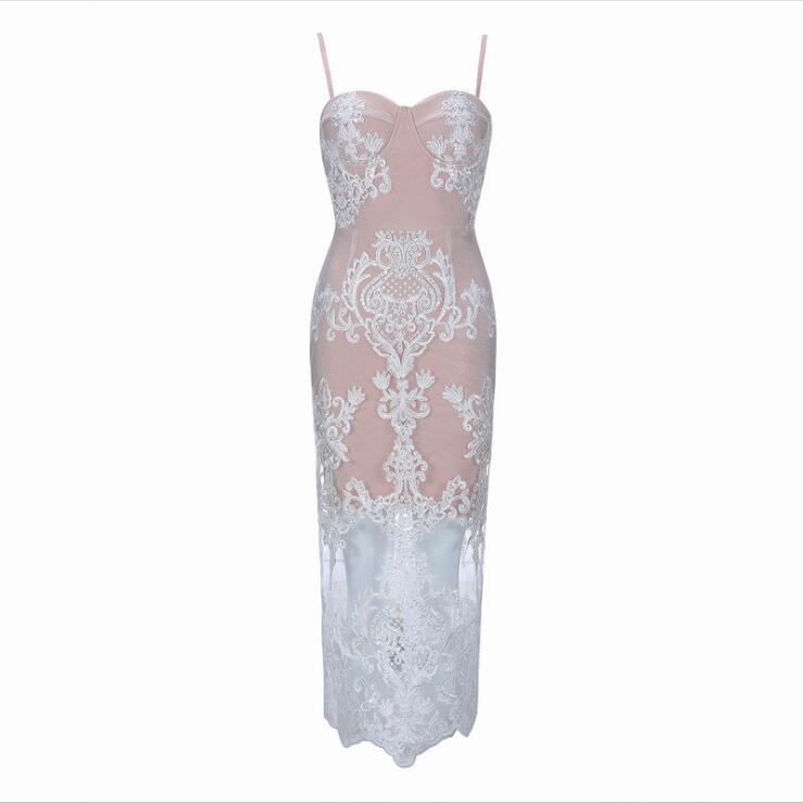 Premium Bandage Elegance Braces Lace Dress