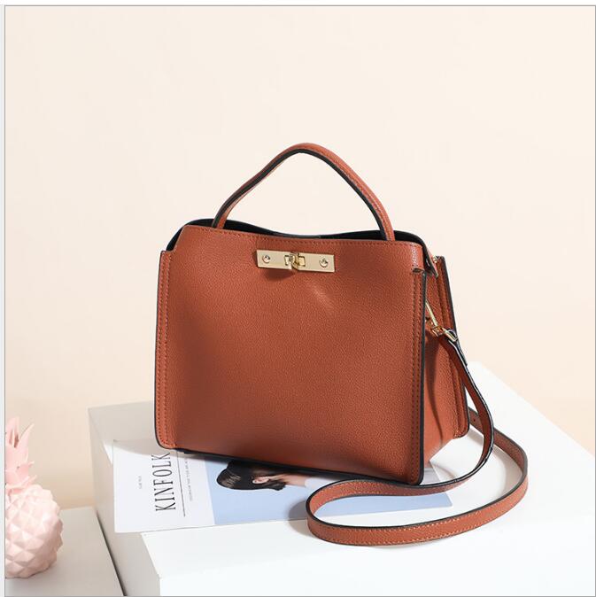 Idolra Simple Luxury Lichee Pattern Shoulder Strap Handbag [Id093]