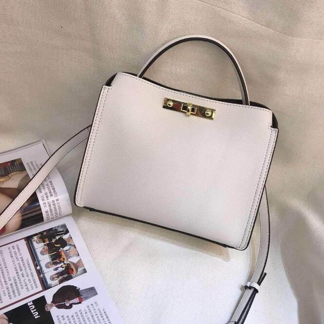 Idolra Simple Luxury Lichee Pattern Shoulder Strap Handbag
