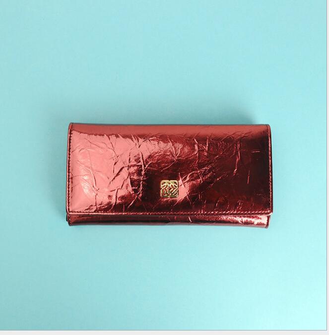 Idolra Simple Luxury Patent Leather Wallet