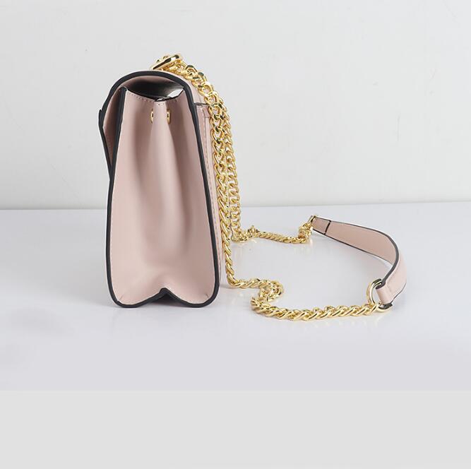 Idolra Simple Luxury Message Bag Gold Chain Wide Shoulder Strap Handbag