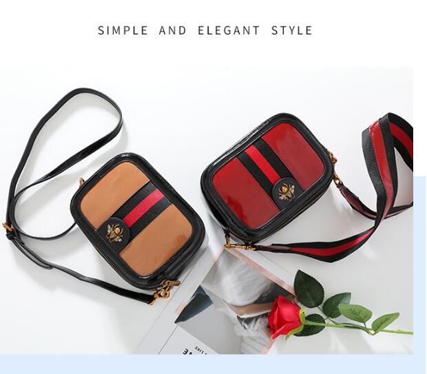 Idolra Fashionable Multicolor Wide Shoulder Strap Camera Handbag