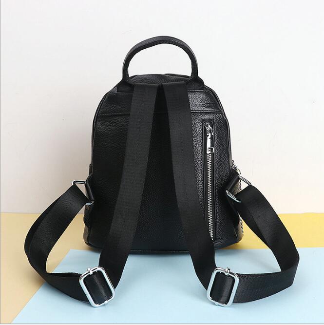 Idolra Unique Rivet Design Chain Backpack Handbag