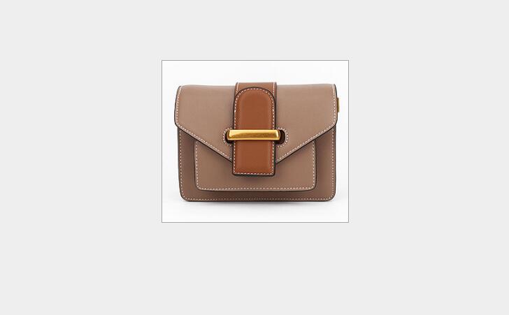 Idolra Fashionable Multicolor Streak Wide Buckle Shoulder Handbag