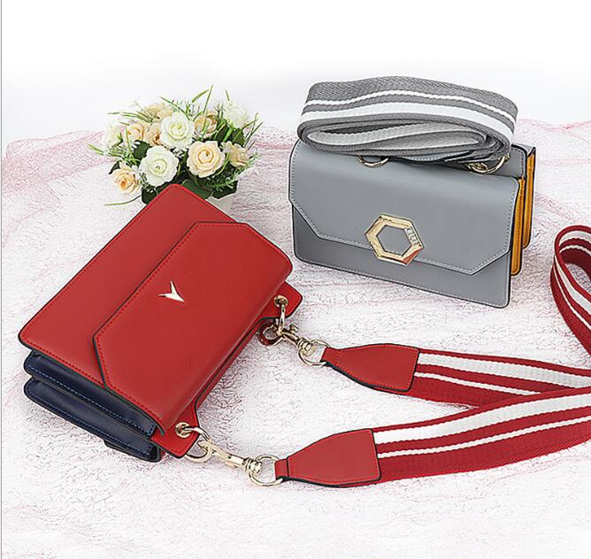 Idolra Simple Luxury Wide Shoulder Strap Handbag