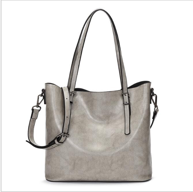 Idolra Simple Luxury Bige Size Tote Handbag