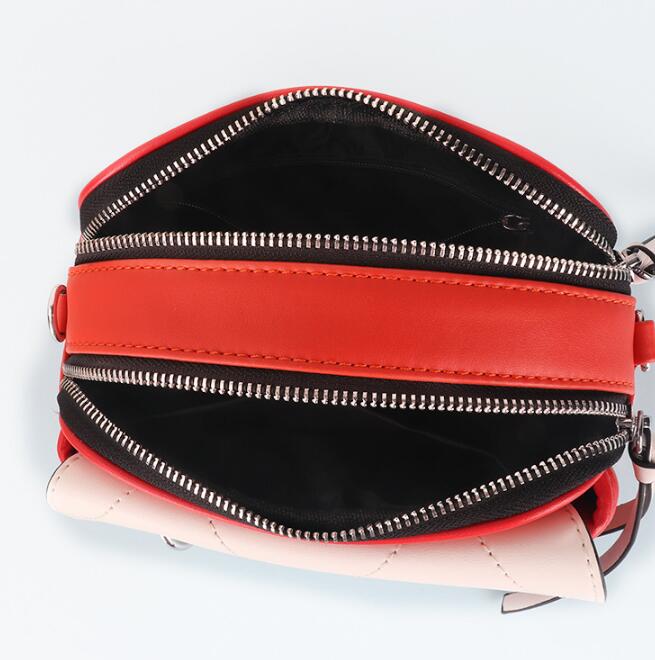 Idolra Fashionable Multicolor Double Zipper Shoulder Handbag