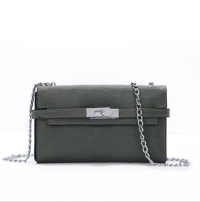 Idolra Simple Luxury Multicolor Stripe Silver Chain Shoulder Handbag