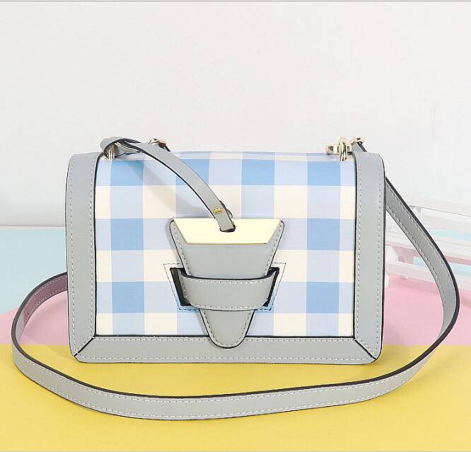Idolra Unique Multicolor Lattice Design Shoulder Handbag