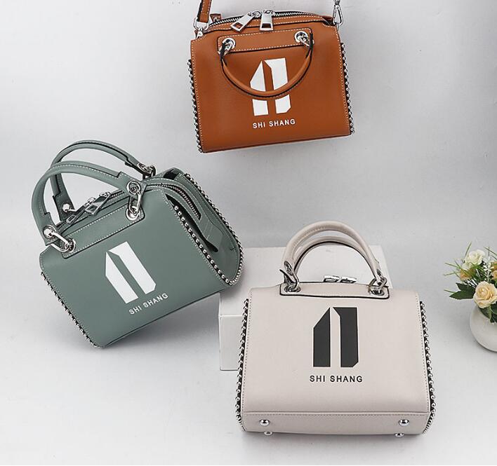 Idolra Unique Multicolor Letter Design Shoulder Handbag