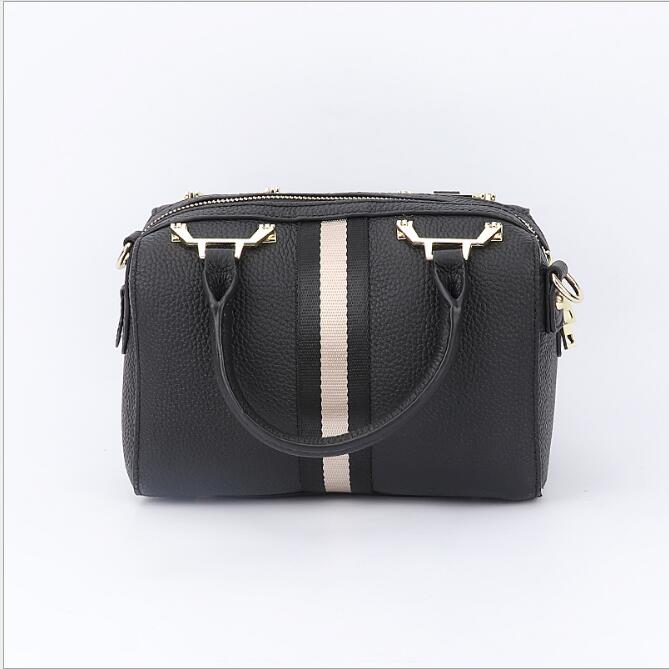 Idolra Fashionable Multicolor Stripe Bossdun Shoulder Handbag