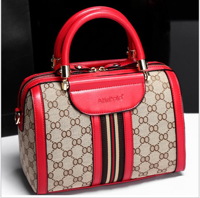 Idolra Fashionable Multicolor Stripe Boston Handbag