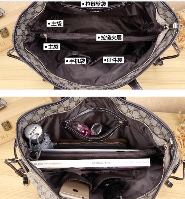 Idolra Fashionable Monogram Tote Big Size Shoulder Handbags