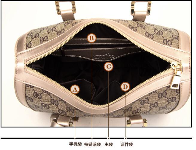 Idolra Fashionabl Monogram Boston Shoulder Handbag