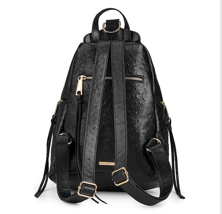 Idolra Modern Stylish Ostrich leatherr Backpack Handbag