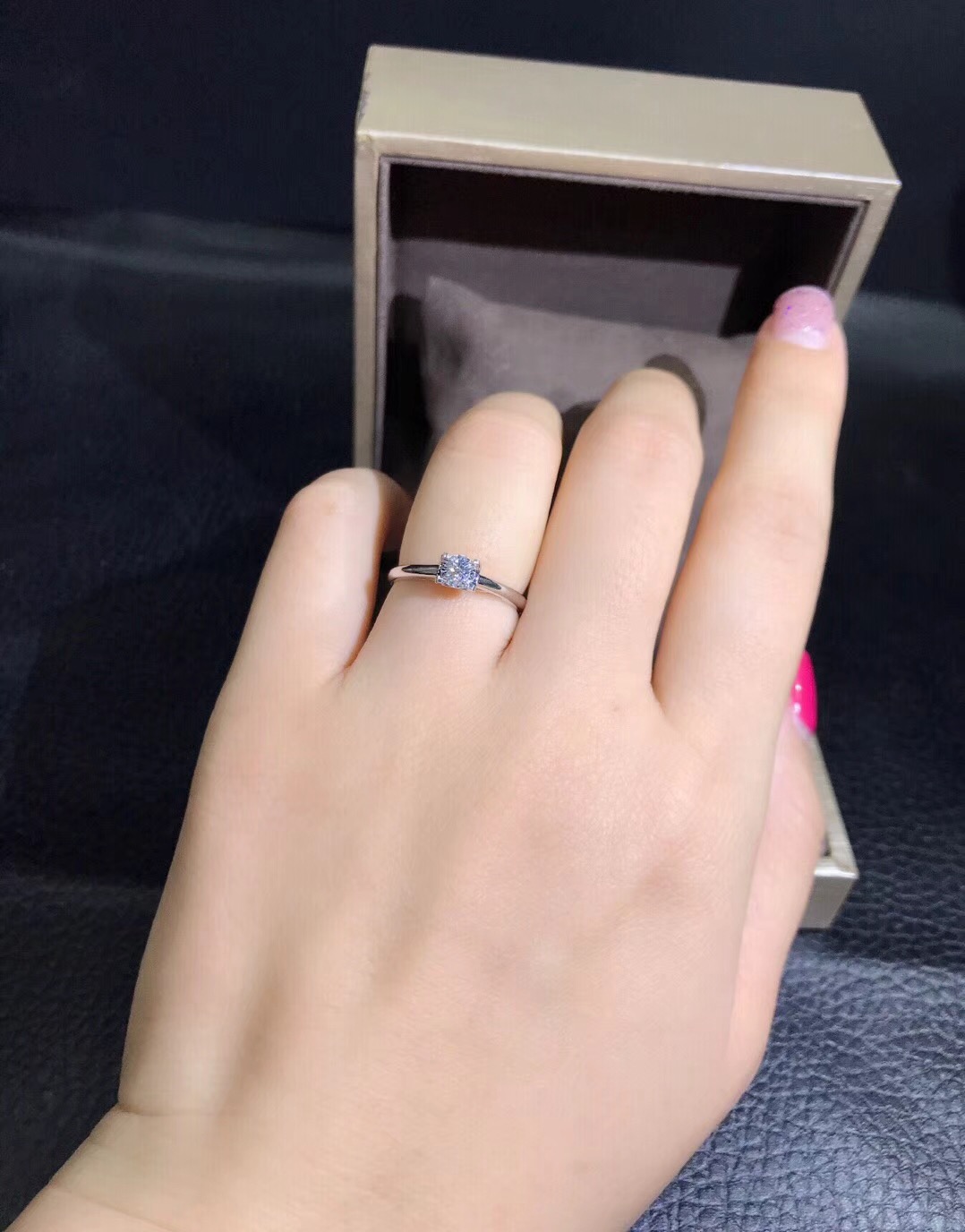 KS3500D Engagement Diamond Ring in 18k White Gold