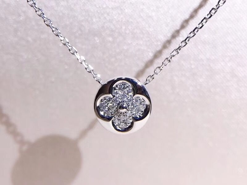 N00385 Diamond Necklace in 18k White Gold /18k Gold