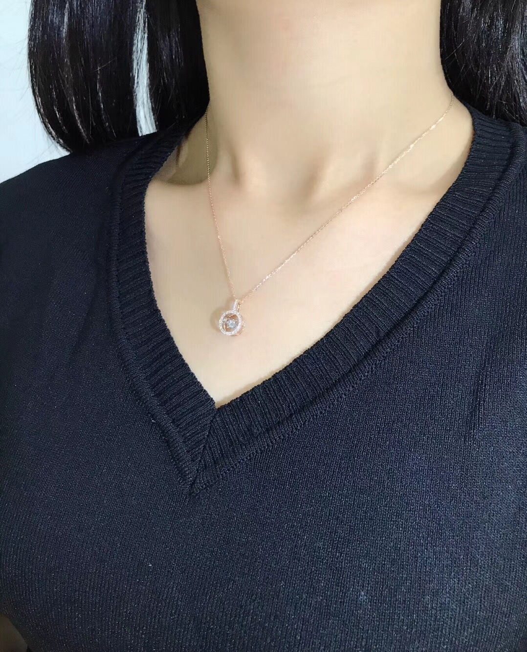 P00139-9 Diamond Necklace in 18k Gold/18k White Gold
