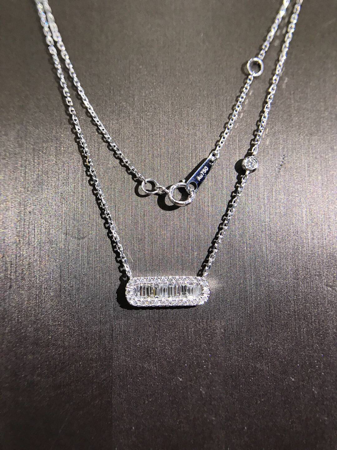 P00835 Diamond Necklace in 18k White Gold