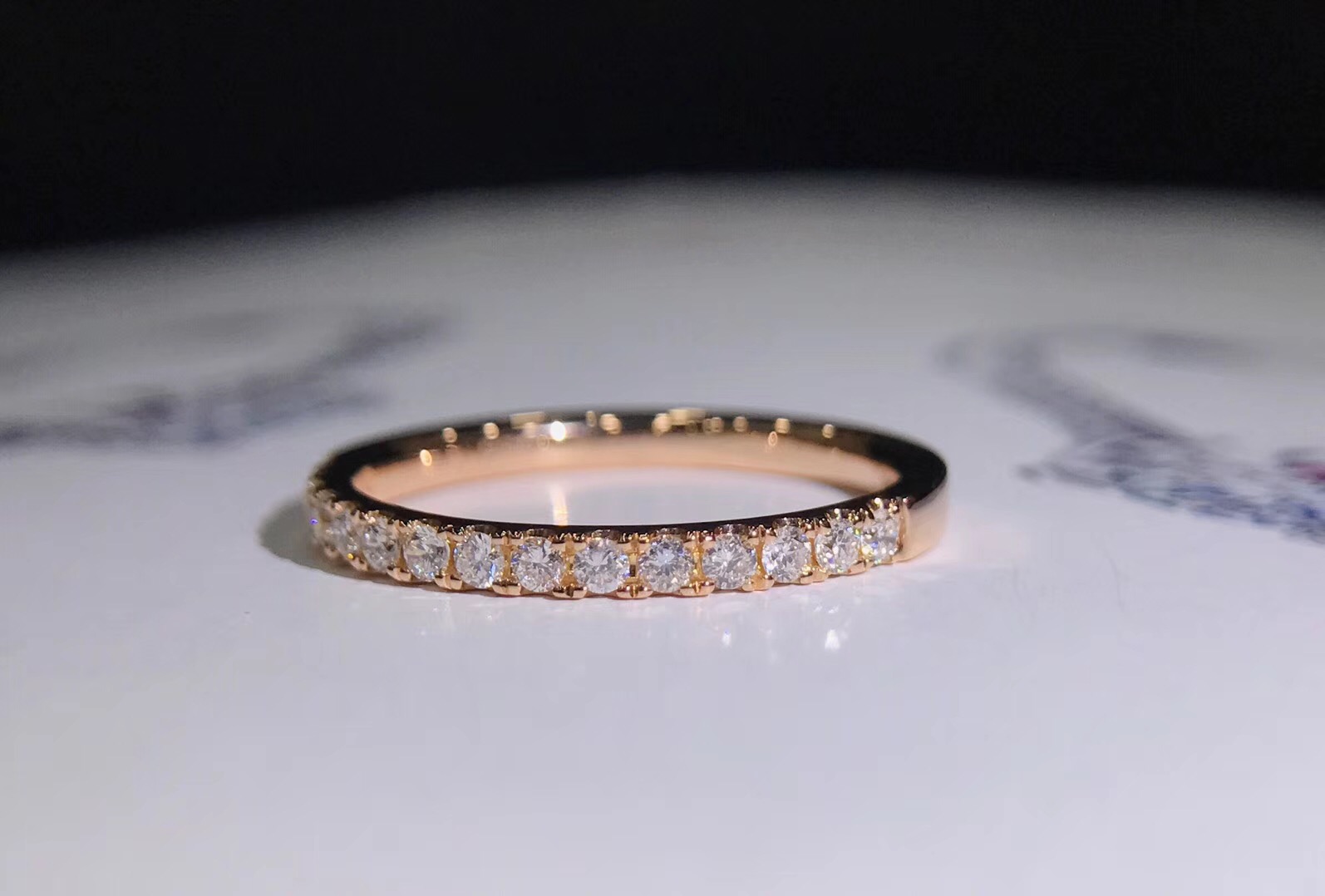 R00017-2 Engagement Diamond Ring in 18k White Gold/18k Gold