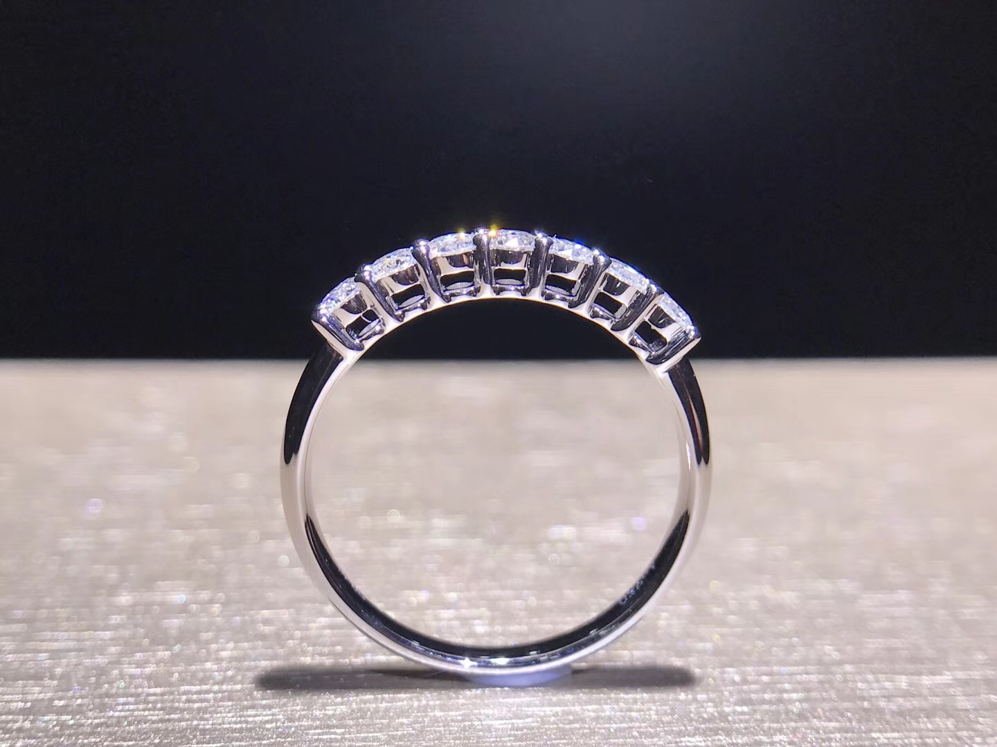 R00060-4 Chaplet Diamond Ring in 18k White Gold
