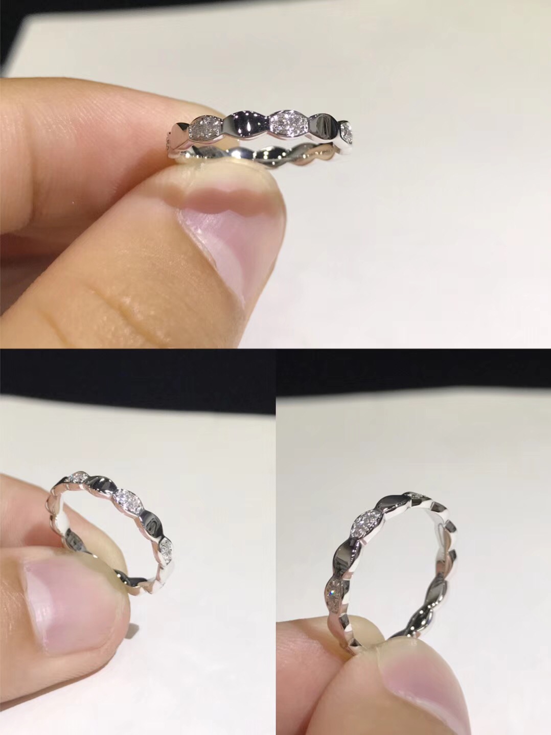 R21109 Geometry Diamond Ring