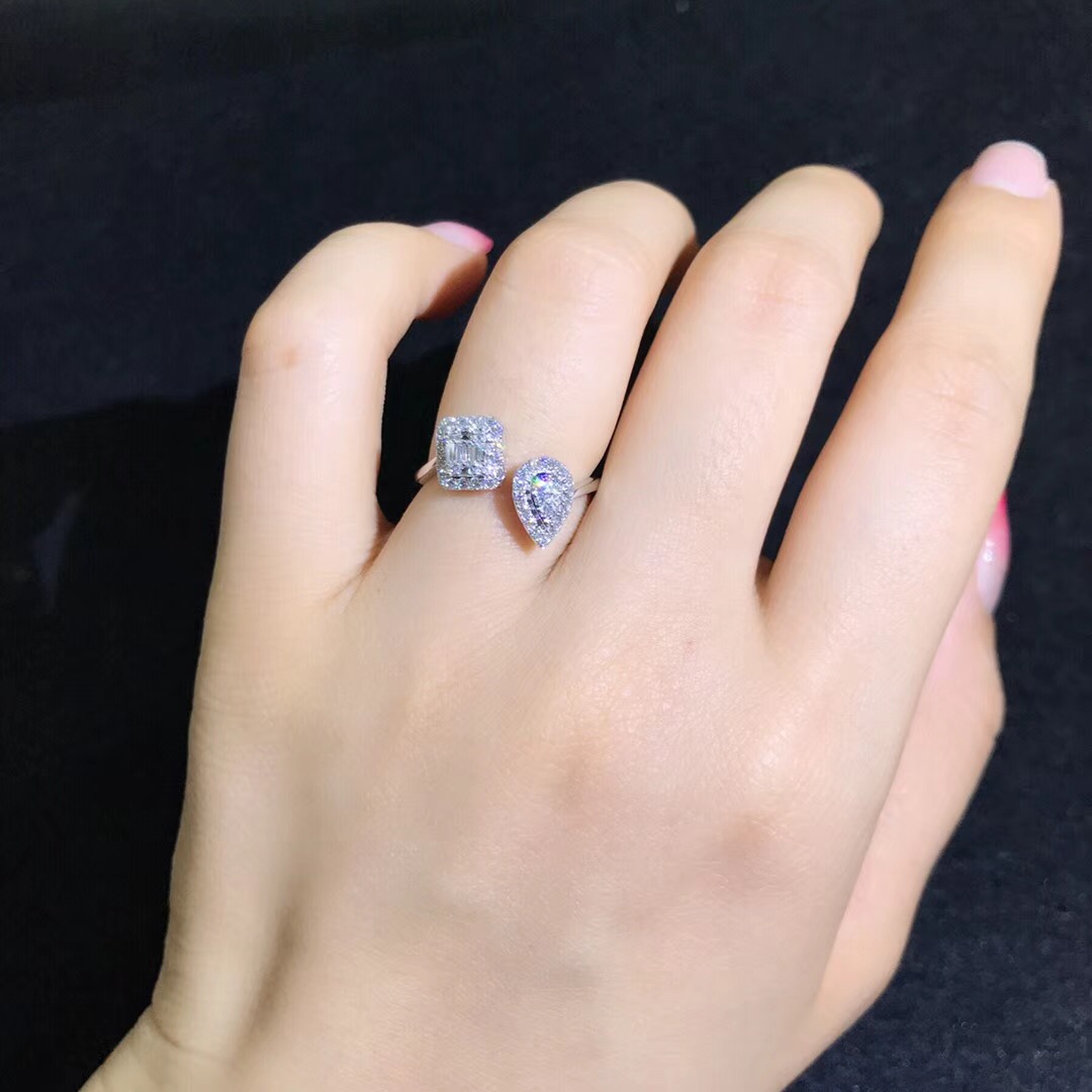 RW0117 Engagement Diamond Ring in 18k White Gold